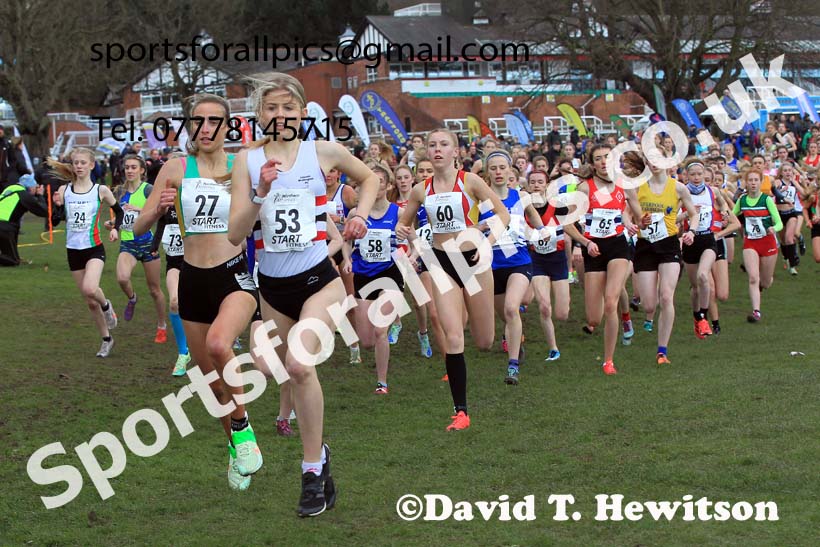 Womens under-17s 2022 Northern Cross Country Champs., Pontefract. Photo: David T. Hewitson/Sports for All Pics